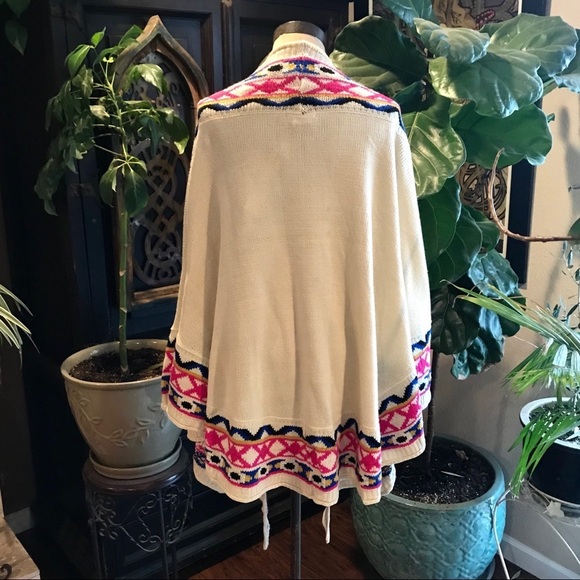 Saffron kimono sweater knit scarf wrap cover up - Picture 7 of 8